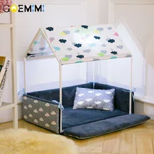 Washable Home Shape Dog Bed + Tent Dog Kennel Pet Removable Cozy House For Puppy Dogs Cat Small Animals Home Products Washable Home Shape Dog Bed + Tent Dog Kennel Pet Removable Cozy House For Puppy Dogs Cat Small Animals Home Products