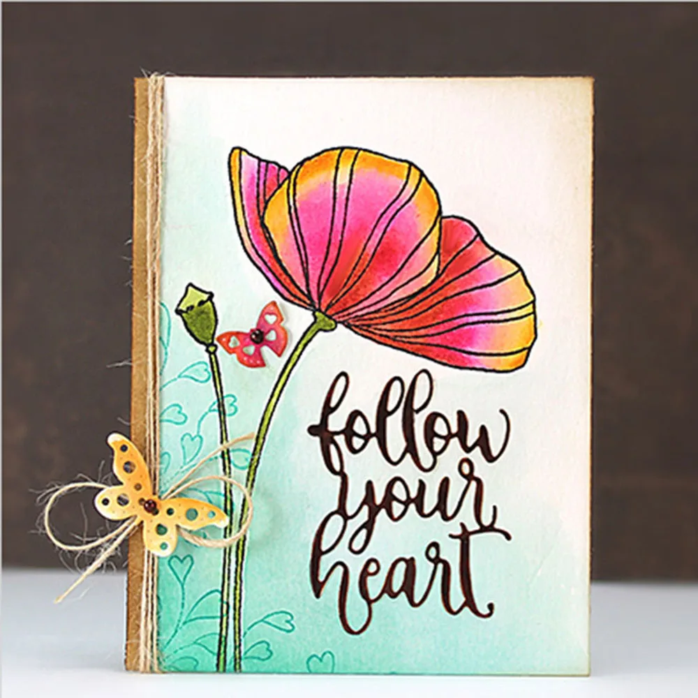 

Sweet Words Flower Cutting Dies DIY Paper Card Making Photo Album Decoration Greeting Cards Cutter Punch Stencil Embossing Scrap