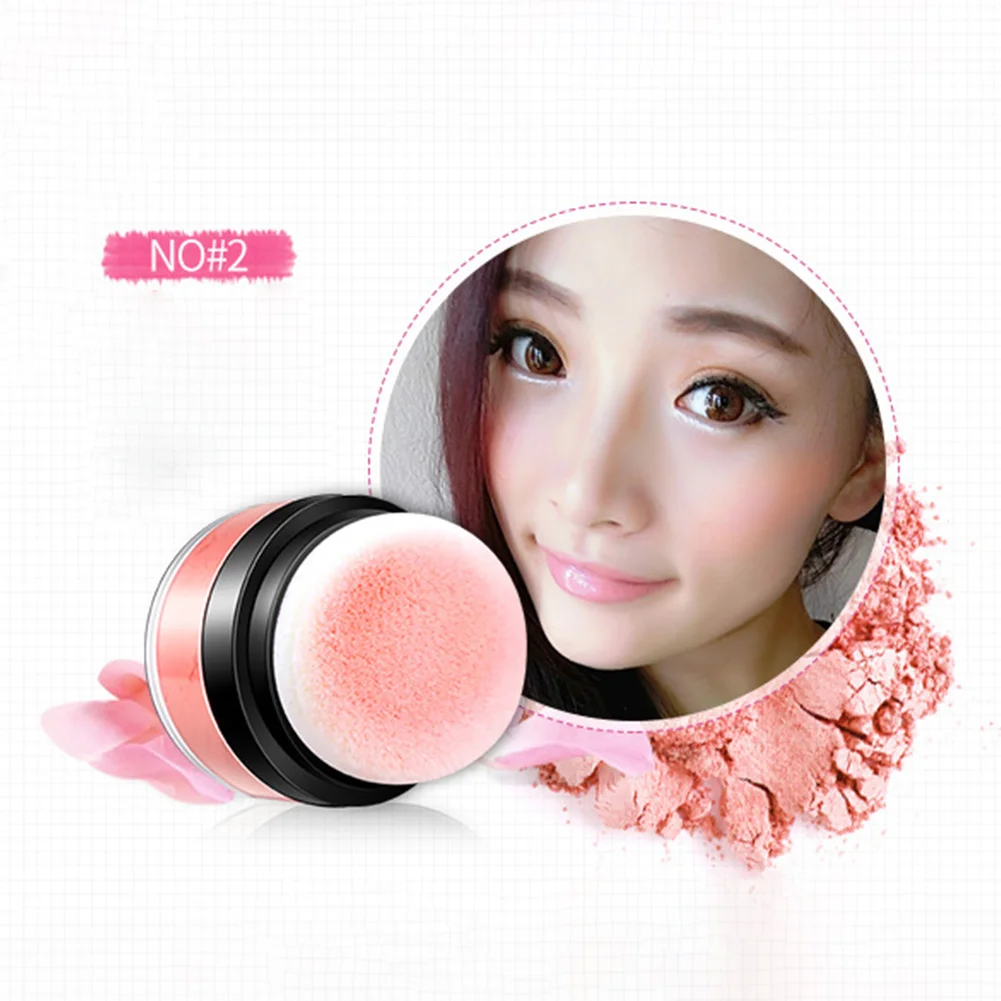 

3 Colors Rose Essence Blusher Makeup Cosmetic Cheek Blush Powder Palette Peach Pink/Coral Red/Peach Color #3