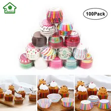 100 шт. держатель бумажного стакана для торта, термостойкая форма для выпечки, белые кухонные капкейки, чехлы, форма для выпечки, бумажные стаканчики, инструмент для украшения