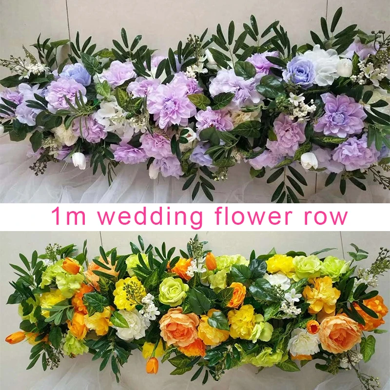 1 M accesorios de boda decoración Artificial flor Rosa flor fila casa vacaciones celebración boda arco decoración flor falsa 1 M accesorios de boda decoración Artificial flor Rosa flor fila casa vacaciones celebración boda arco decoración flor falsa
