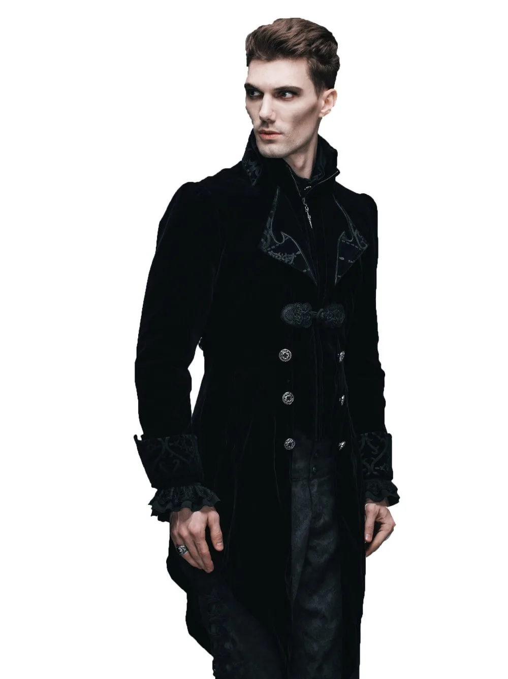 Стимпанк зимняя куртка мужская верхняя одежда черный красный с длинным рукавом мужские готические ветровки мужские s Softshell корт королевские пальто и куртки