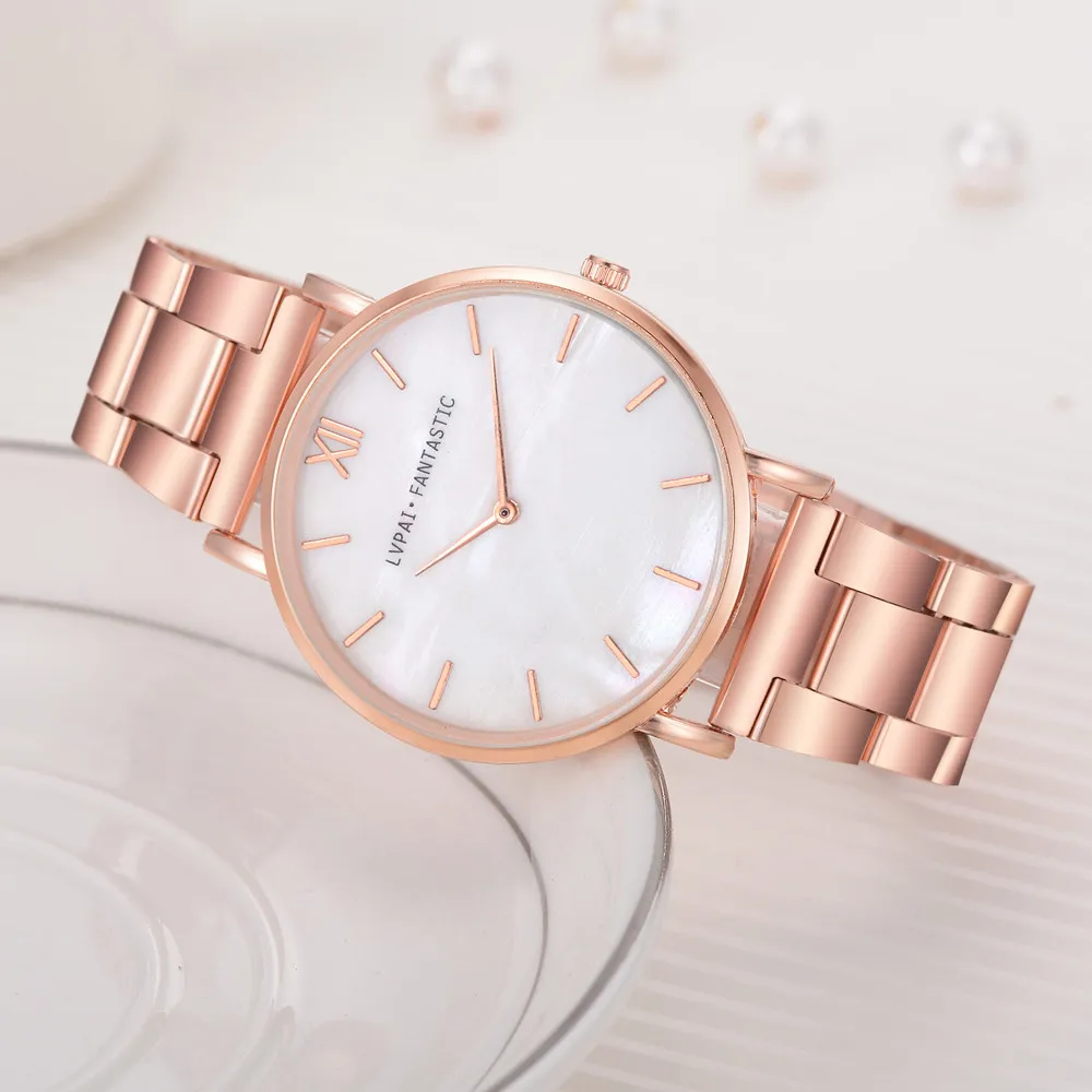 Lvpai женские часы стальной ремень кварцевые наручные часы женские часы-браслет лучший бренд класса люкс Бизнес Кварцевые часы# Zer