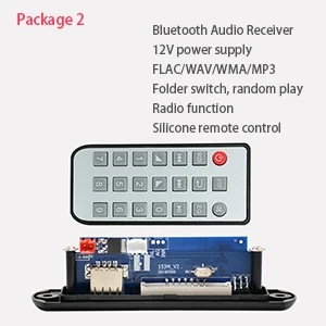 Оливковый беспроводной Bluetooth стерео аудио приемник APE FLAC MP3 WAV WMA декодер плата аудио модуль USB TF радио для усилителя аудио - Цвет: Package 2