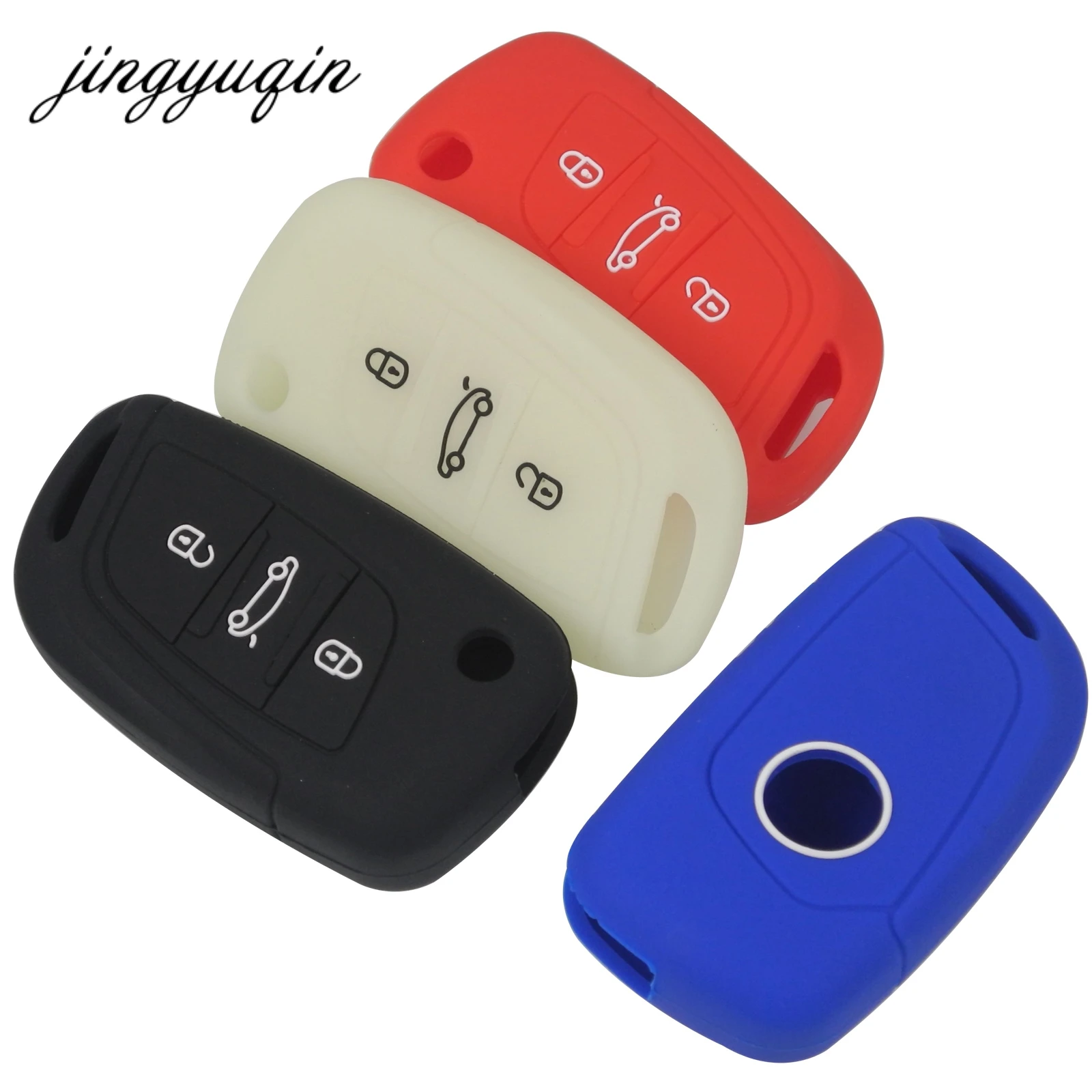 Модифицированный силиконовый чехол для ключа jingyuqin 3 кнопок Citroen C2 C3 C4 C5 Peugeot 107 207 307