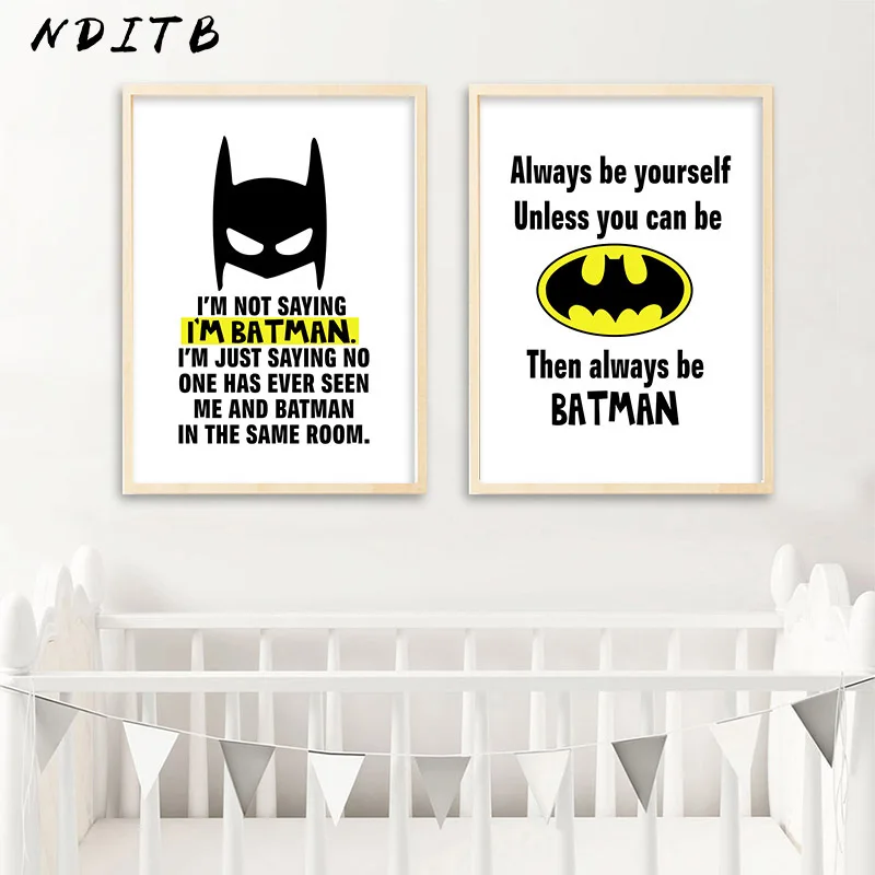 Buy 1 Get 2 FREE DC Comics Super Hero Wood Grain Kids Wall Art Print