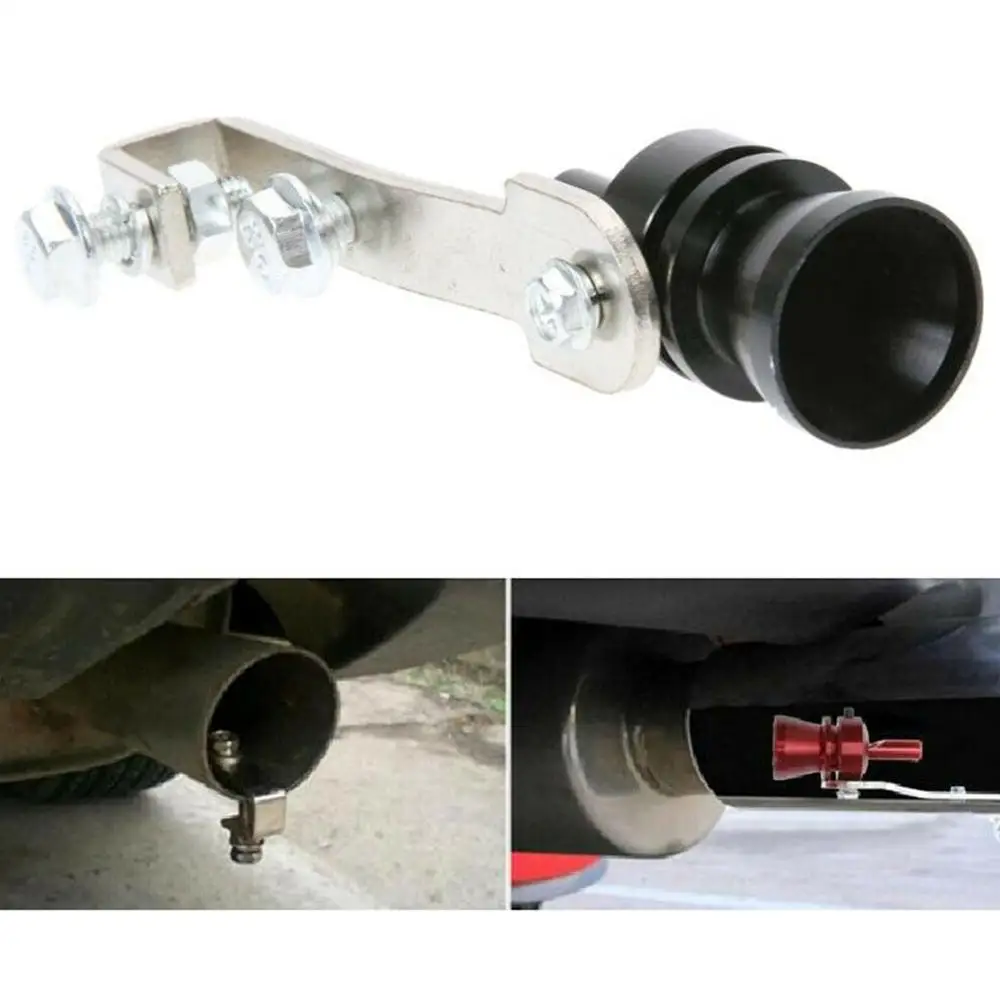 

RASTP-Universal Car Turbo Sound Simulator Muffler Silver M/L/XL Fit for Motorcycle/Car Straight Muffler RS-TUR006 Exhaust Pipe