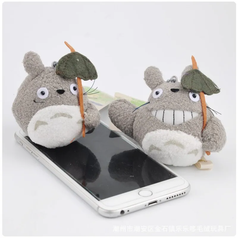 2017 New Japan Anime My Neighbour Totoro Plush Toys Kawaii Cat Neko Bag Phone Key Small Pendant Dolls 5pcslot 8cm (6)