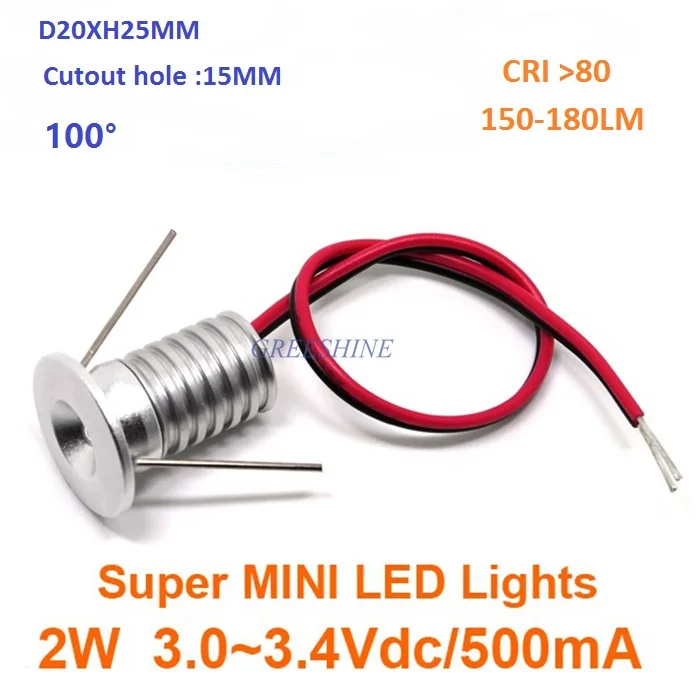 2 Вт DC 3 в мини светодиодный светильник DC9-28V/AC85-277V встраиваемое освещение для шкафа-буфета 12 В 24 в домашние декоративные светодиодные лампочки