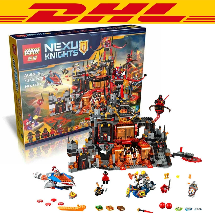 

2016 New LEPIN 14019 1244Pcs Nexoe Knights Jestros Vulkanfestung Model Building Kit Minifigure Blocks Brick Toy Compatible Gift