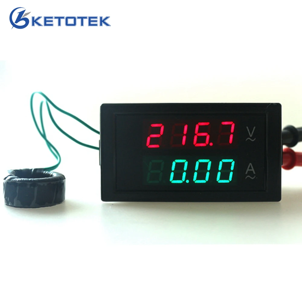 High Accuracy Ammeter Voltmeter AC 200 450V AC 80 300V 100A Digital Led