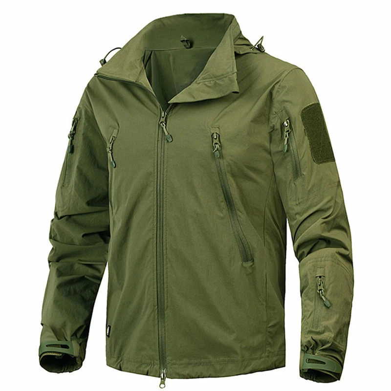 Новинка, водонепроницаемая ветрозащитная Военная тактическая куртка, верхняя одежда, американский армейский дышащий нейлоновый светильник, ветровка, пальто, Jaqueta masculina