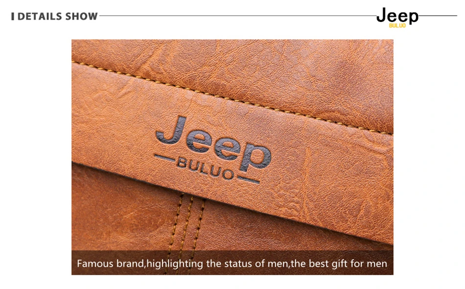 JEEP BULUO, известный бренд, мужской портфель, сумка, высокое качество, для бизнеса, офиса, работы, кожа, сумки на плечо, дорожная сумка, 14 дюймов, для ноутбука