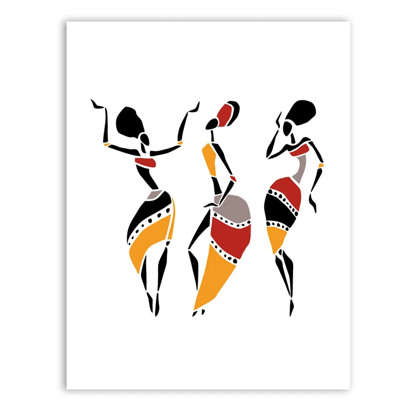 Красивая Черная женщина холст художественный Принт плакат, африканская женщина Искусство холст живопись настенные картины Домашний декор - Цвет: Style A