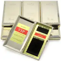 Navina 7 ชิ้น/ล็อต Ultimate Luxury Soft MINK Lashes 0.10C ธรรมชาติยาวขนตาปลอมสีดำ Professional แต่งหน้า Extension Cilia