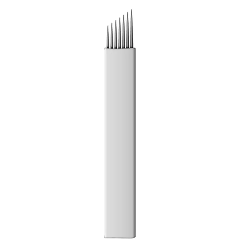 

50 Pcs Permanent Floating Eeybrow Tattoo Needles Blade 7/9/11/12/14Pins Manual Beauty Makeup Microblading Pen Machine SS