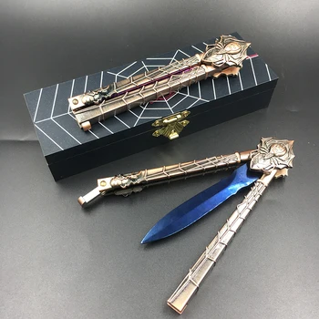 

Stainless steel butterfly in knife training knife blade Karambit folding Knife Practice knife gift trainer + wooden gift box