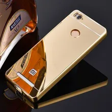 For Xiaomi Redmi 3 Pro / 3s Mirror Back Cover Case Redmi3 Aluminum Metal Frame Hot Phone Bag Cases Coque xiomi 3 s With Gift