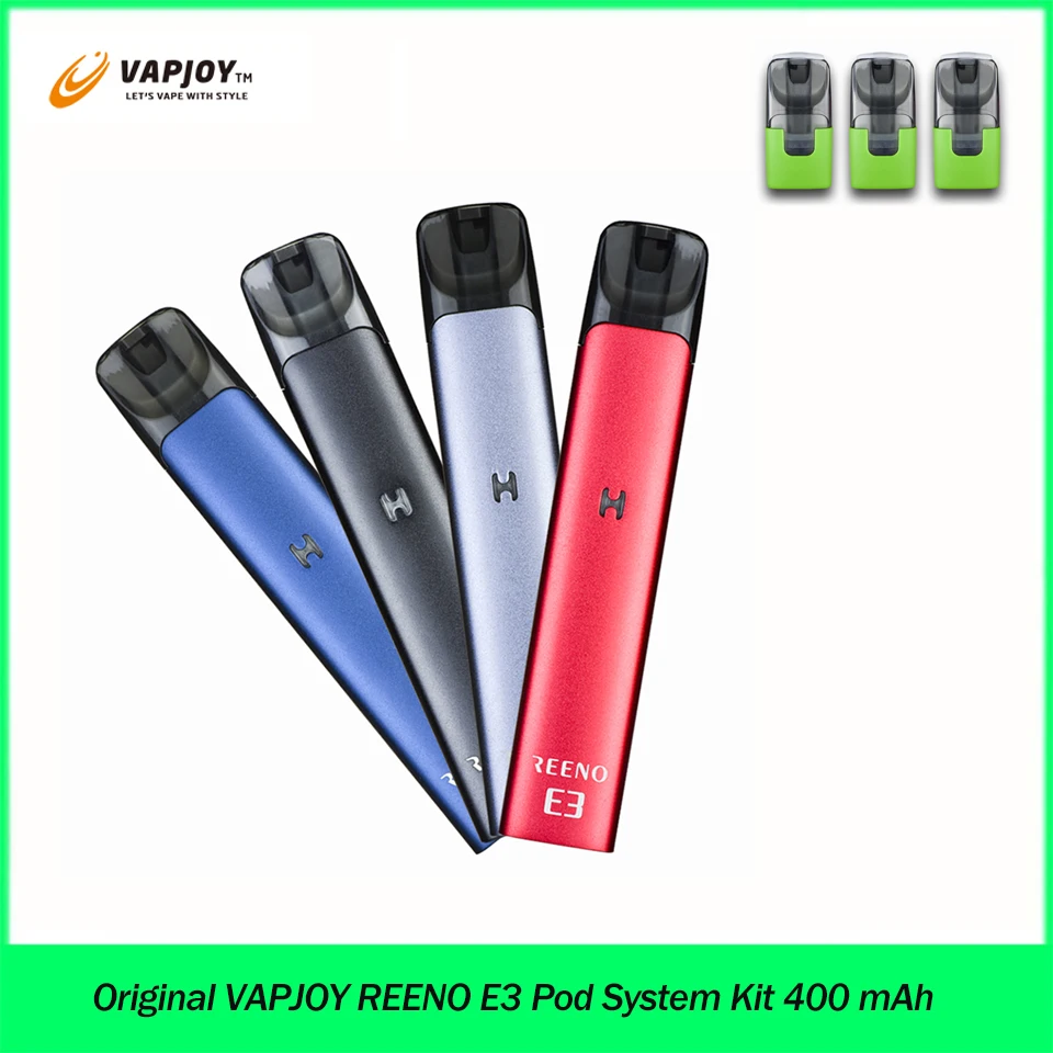 Горячая Vape ручка оригинальный Vapjoy REENO E3 Pod система стартовый набор 400 мАч батарея