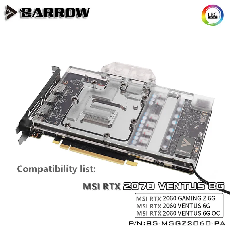 Barrow MSI GAMING Z RTX2070/2060 полное покрытие графическая крутая головка Aurora BS MSGZ2060