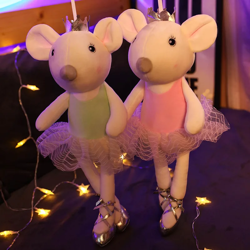 

2020 Cute Ballet Rat Moush Doll Soft Plush Stuffed Toys for Children Kids Kawaii Christmas Decoration New Year's Gifts Dolls