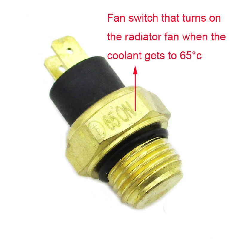 Luckmart Motorcycle Aluminum Radiator Cooling Fan Switch Water