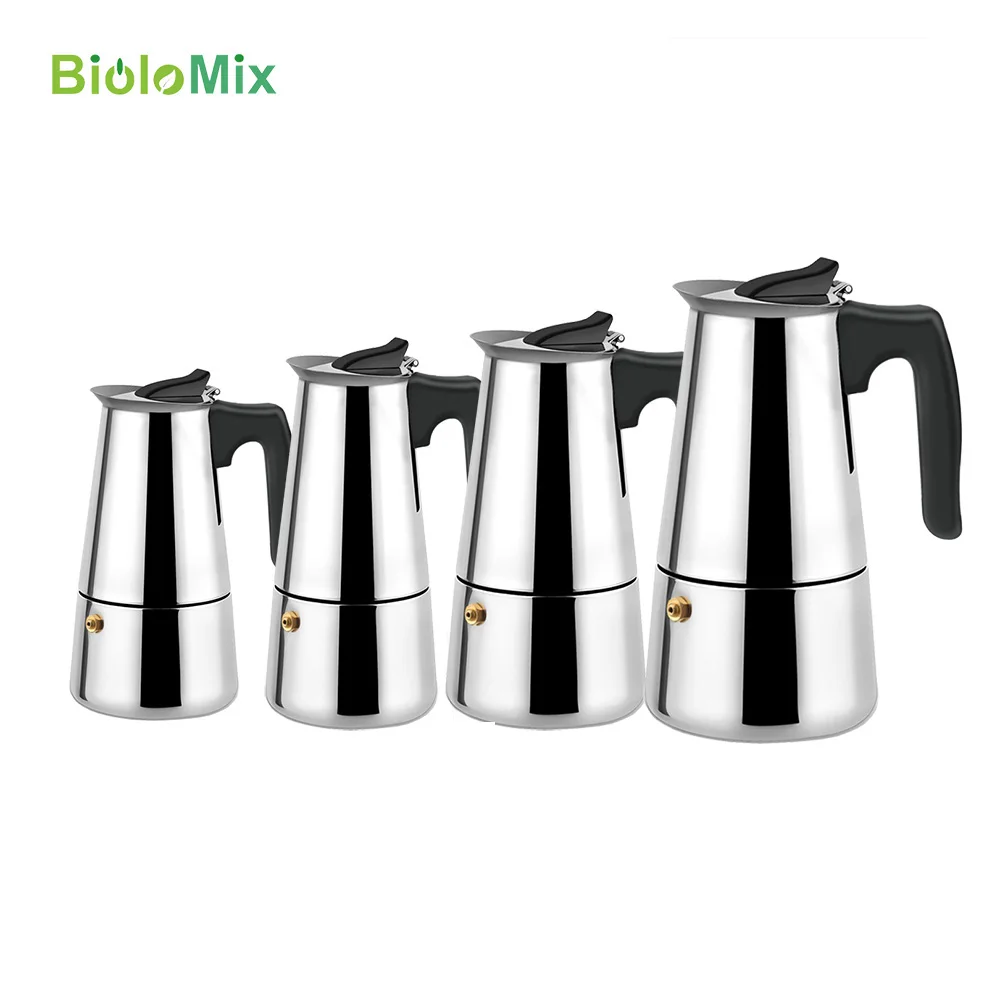 Плита Эспрессо чайник из нержавеющей стали Moka Pot кофеварка 9 чашек кофейник плита