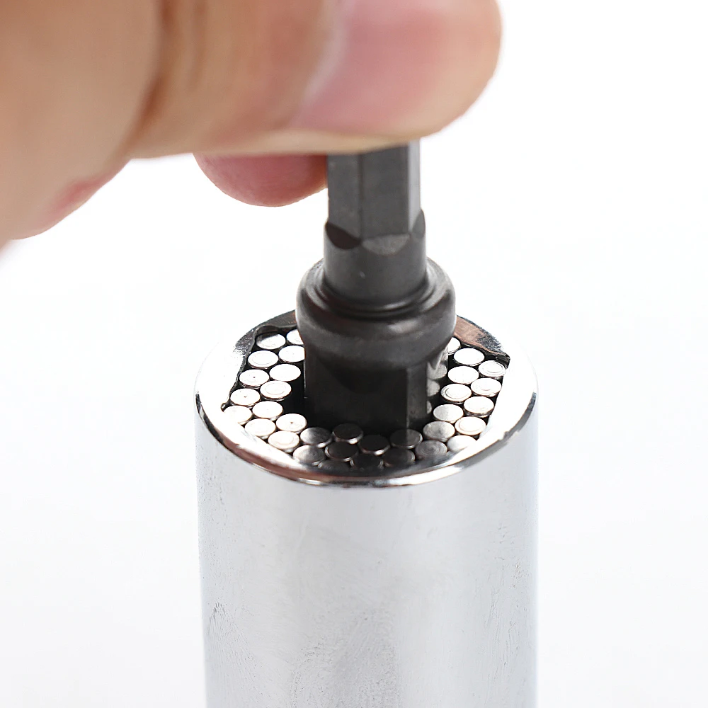 Torque Wrench Head Set Socket Sleeve 7-19mm Power Drill Ratchet Bushing Spanner Key Magic Multi Hand Tools
