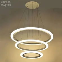Modern New Design LED pendant Light White ring Lamp Acrylic Suspension Hanging Light Lustre LED Home Lighting diamond Decoration hot selling 3 diamond ring pendant crystal lamp fixture led pendant light suspension modern led lustres lighting circles lamp