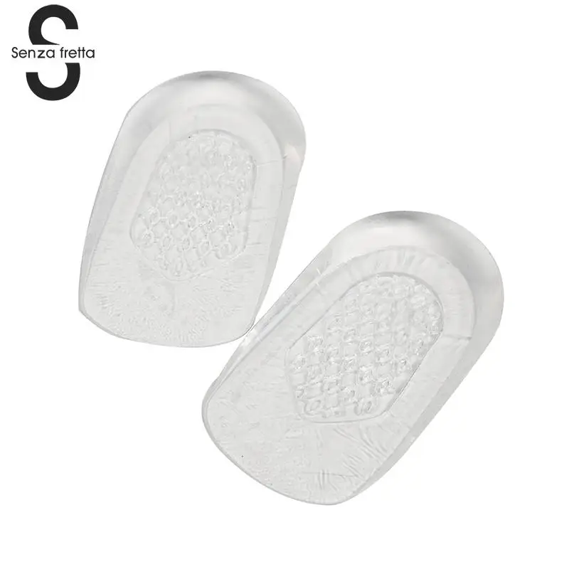 

Senza Fretta Feet Cushion Silicone Gel Foot Heel Insoles Elastic Care Half Insole Shoe Pad Relief Pain Heel Pad LDD0452