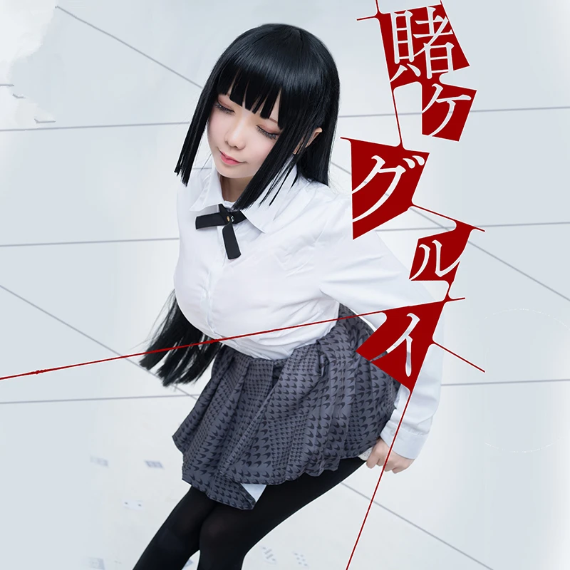 Косплей Аниме Kakegurui Yumeko Jabami костюмы японская школьная униформа для девочек