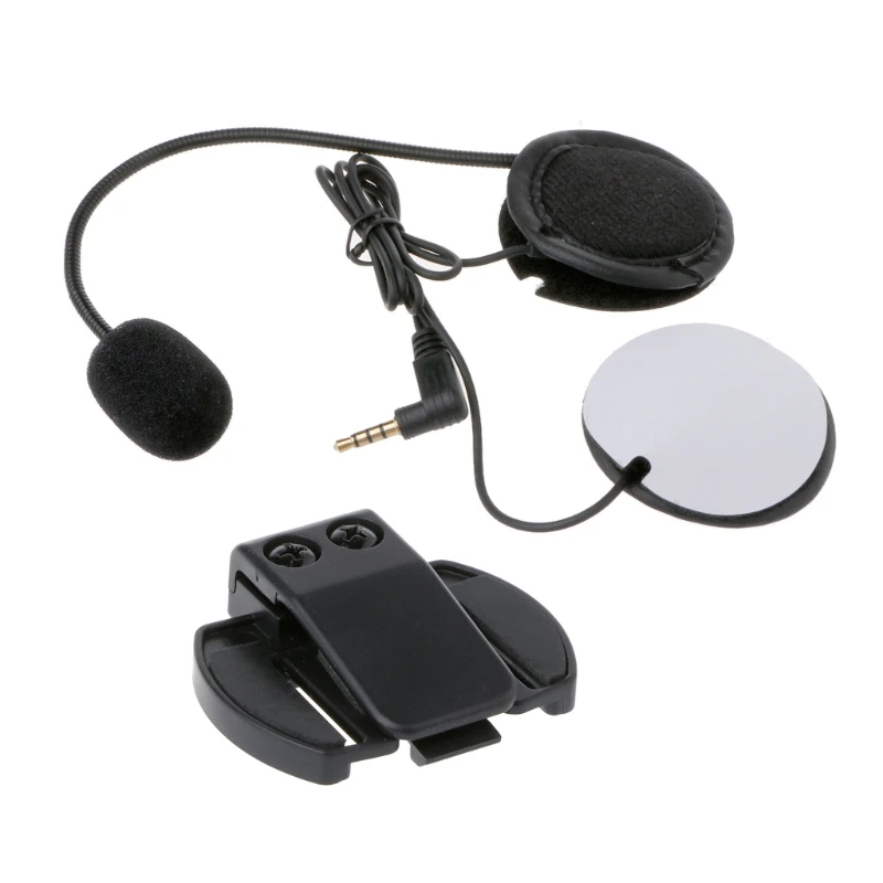 Motorcycle Earphone Speaker Intercom Accessories 3.5mm Jack Plug&Clip For V4 V6