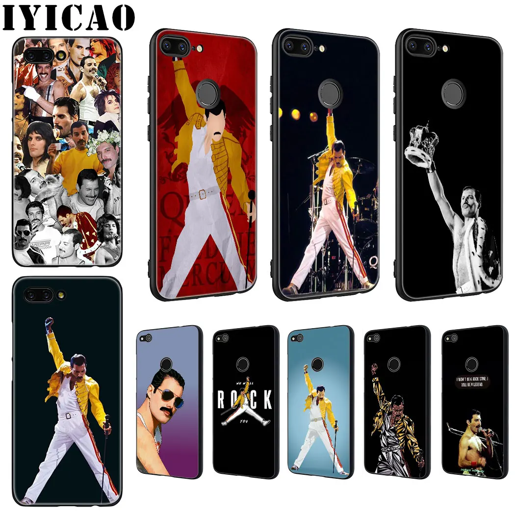 Мягкий чехол IYICAO Freddie Mercury Queen для телефона Huawei Honor 6A 7A 9X 20 Pro 7C 7X 8 9 10 Lite 8X 8C Note View