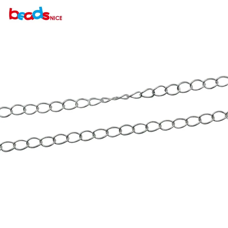 Beadsnice wholesale silver chain 925 sterling silver jewelry material oval chains for necklace ...