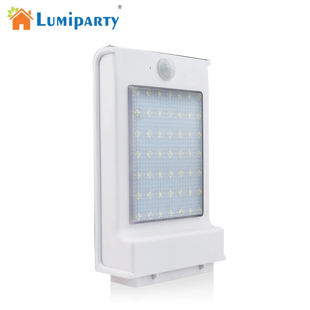 Lumiparty светодиодный светильник на солнечной батарее, PIR датчик движения, светильник 450LM 49 светодиодный на солнечной батарее, Беспроводной светодиодный светильник для наружного использования, водонепроницаемый