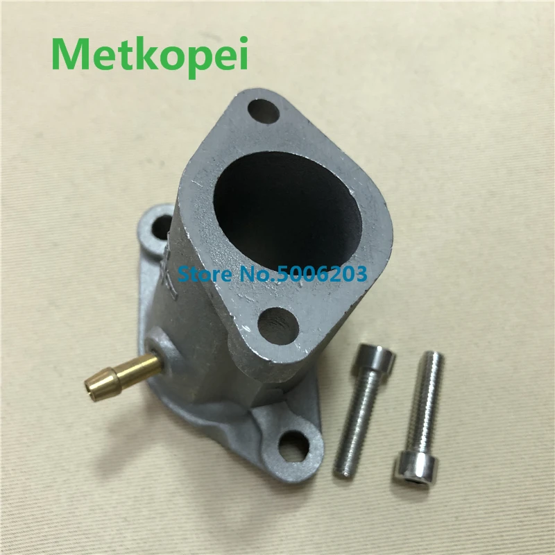 YBR125 carburetor joint aluminum (2)