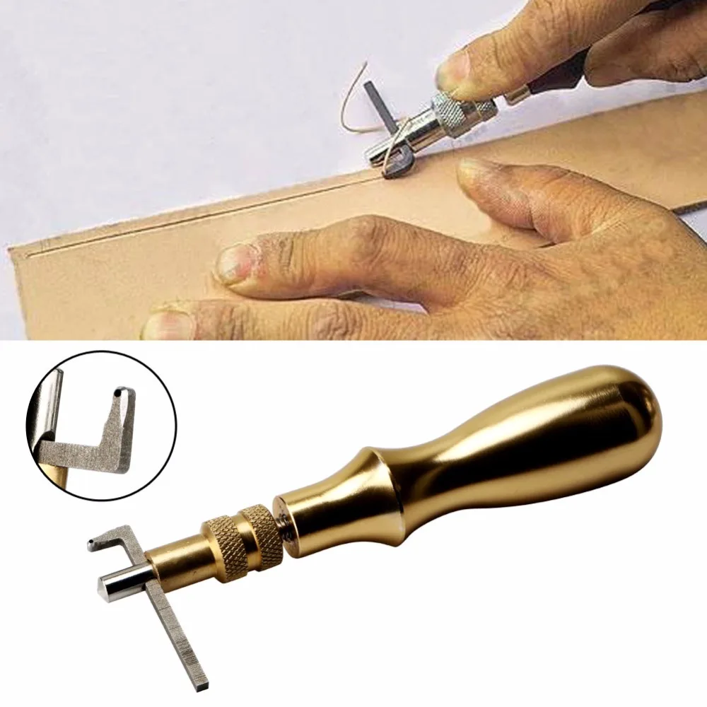 Adjustable Leather Edge Stitching Groover Leathercraft Groove Gouge