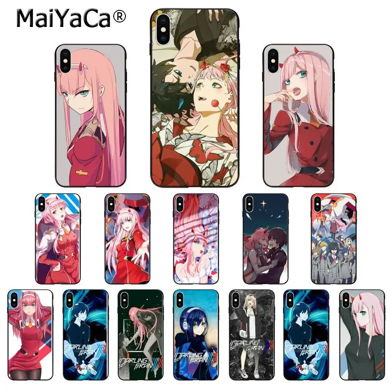 Мягкий чехол из ТПУ MaiYaCa darling in the franxx для iPhone X XS MAX 6 6s 7 7plus 8 8Plus 5 5S SE XR | Мобильные