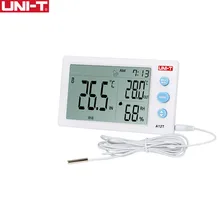 UNI-T A12T цифровой ЖК-термометр гигрометр Измеритель температуры и влажности Будильник Метеостанция внутренний наружный измерительный прибор