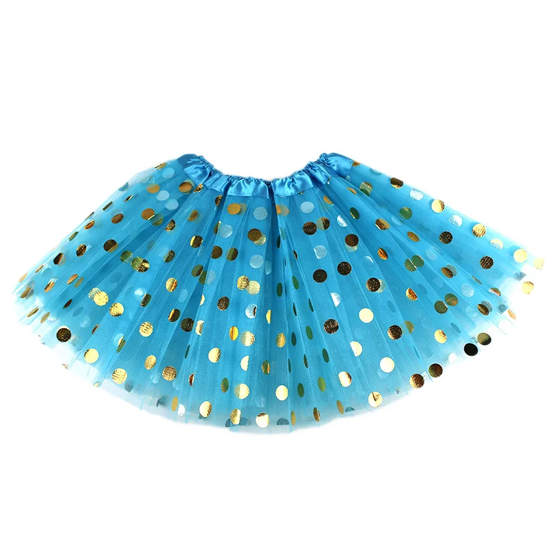 Юбка принцессы для девочек, детская Праздничная балетная танцевальная одежда красивая юбка, одежда для маленьких девочек, блестящая юбка с блестками - Цвет: Небесно-голубой