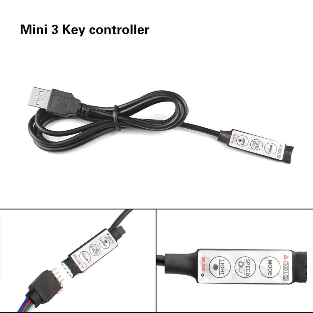 USB IR RF RGB пульт дистанционного управления для светодиодный SMD 5050 2835 RGB полосы света 5 в беспроводной светодиодный пульт 3 24 17 клавиш для ленты