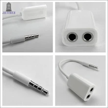 500pcs lot 1to2 3 5mm Earphone Headphone Male 1 to 2 Dual Female Y Splitter Stereo Audio Cable Adapter Jack for iPod iPhone iPad