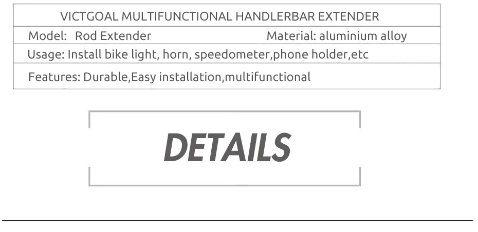VICTGOAL велосипедный руль удлинитель для головок сплава удлиняющий кронштейн на руль велосипеда велосипед светильник держатель для велосипедного компьютера головной светильник Поддержка