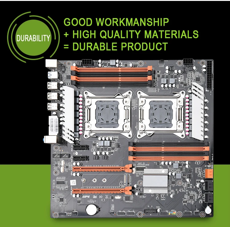 X79 Dual CPU motherboard set with 2 × Xeon E5 2689 4 × 4GB=16GB 