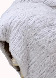 CX-D-20, модное одеяло с кисточками на заказ,, покрывало одеяла из натурального кроличьего меха, Комплект постельного белья с одеялом~ Прямая - Цвет: Светло-серый