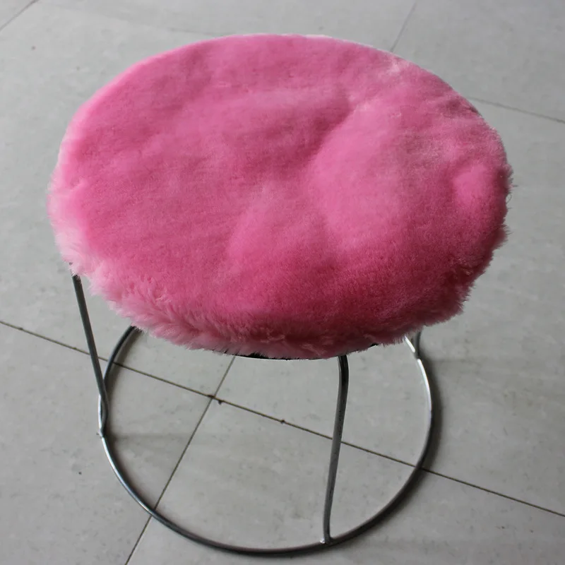 Высококачественная круглая подушка для стула из искусственного меха, зимняя плюшевая подушка для стула/круглая подушка для стула Cojines Almofadas Decorativa - Цвет: SA01-03