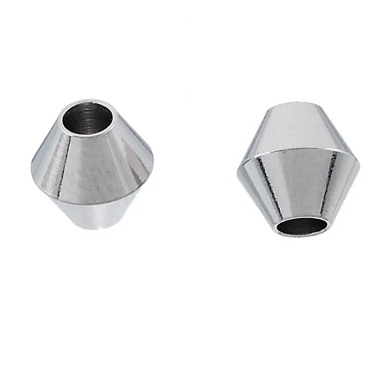 

LASPERAL 10PCs Stainless Steel Spacer Beads Cone Beads For Jewelry Making Charms DIY Jewelry Findings Crafts Materials 6x5.8mm