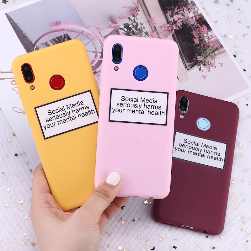 

For Samsung S8 S9 S10 S10e Plus lite Note 8 9 10 A7 A8 Social Media Harms Memes Silicone Phone Case Cover Capa Fundas Coque