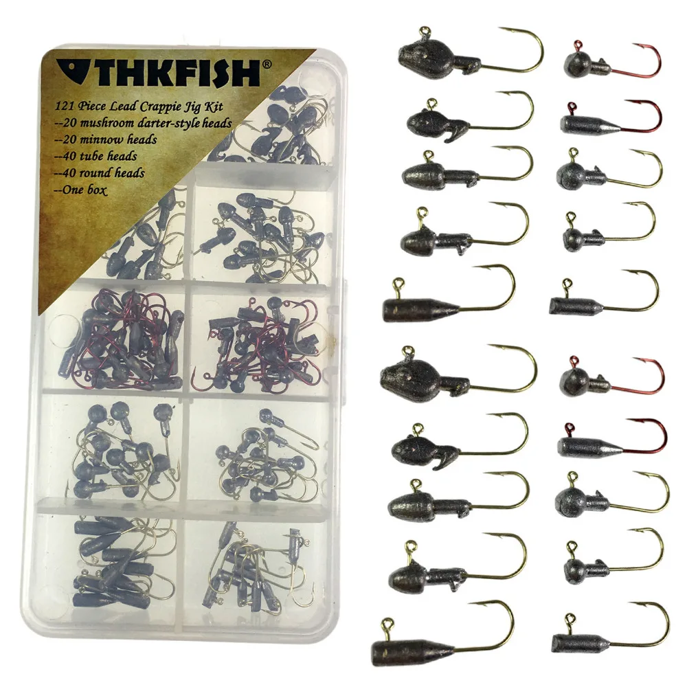 

120Pcs Lead Head Fishing Hook Saltwater Freshwater 1g-3g Jig head Fishhook Winter Ice Fishing Hooks Round Minnow Head Hook