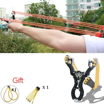 

Hot Sale Portable Powerful Outdoor Self-defense Alloy Shot Ergonomic Grip Slingshot Catapult Powerful Hunting Camping